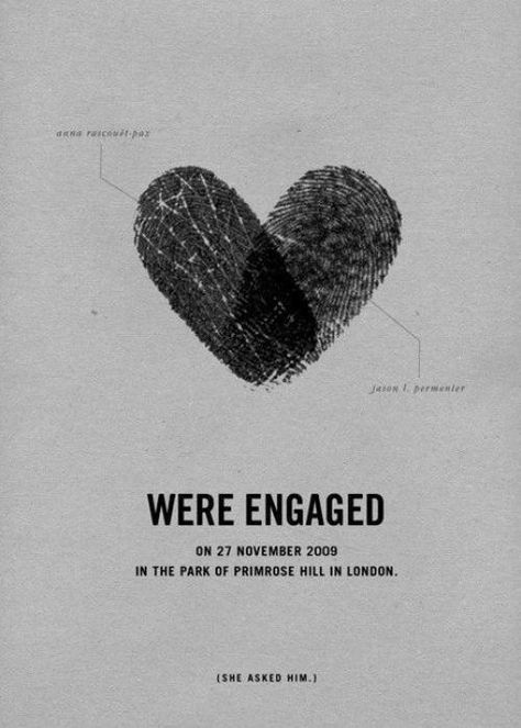 Cool idea Cute Engagement Invitation, Fun Engagement Announcement, Engagement Quotes Announcement Couple, Fun Engagement Announcement Ideas, Were Engaged Announcement, Engagement Quotes Future Husband, Cute Engagement Announcements, Creative Engagement Announcement, Engagement Announcement Cards