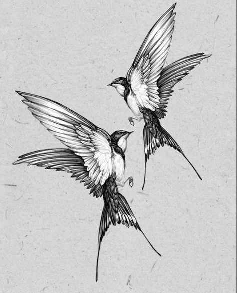 Swallow Tattoos, Tattoos Sketches, Swallow Tattoo Design, Swallow Bird Tattoos, Swallow Tattoo, Cool Chest Tattoos, Tatuaje A Color, Tattoo Style Drawings, Hand Tattoos For Guys