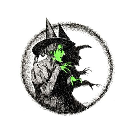 Elphaba Tattoo, Rock Drawing Ideas, Wicked Musical Tattoo, Wizard Of Oz Drawing, Tornado Party, Wizard Of Oz Art, Rock Drawing, Oz Tattoo, Glenda The Good Witch