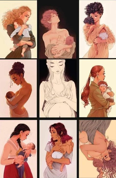 My baby is my world Breastfeeding Art, Birth Art, Pregnancy Art, Mother Art, Baby Drawing, Dresses To Wear, Drawing Poses, Mother And Child, Art Reference Photos