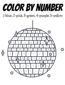 This is an easy, print and go color by number activity that is differentiated with two levels. Perfect for early finishers, New Year's celebrations, and morning work. Number Activity, Fine Motor Activity, Occupational Therapy Activities, Number Activities, Art Worksheets, Work Activities, Color By Number, Early Finishers, Retro Groovy