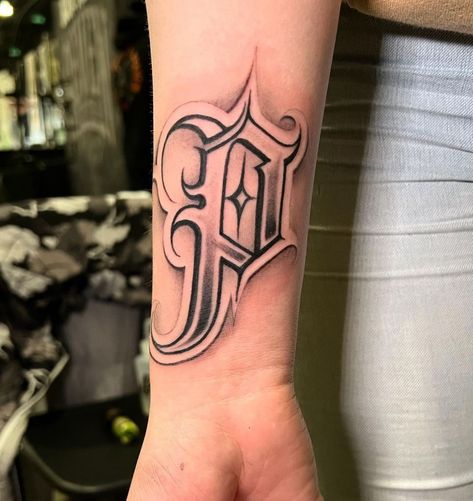 Bad B Tattoo, Small Chicano Tattoos, Aztec Drawings, Jail Tattoos, Chest Tattoo Lettering, Chicano Tattoos Lettering, Chaos Tattoo, Tattoo Lettering Alphabet, P Tattoo