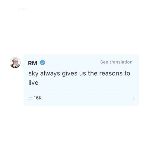 Namjoon Weverse reply RM sky Comfort Words, Words That Describe Feelings, Bts Lyrics Quotes, Iphone Instagram, Healing Words, Words Of Comfort, Hate Men, Bts Lyric, First Love Bts