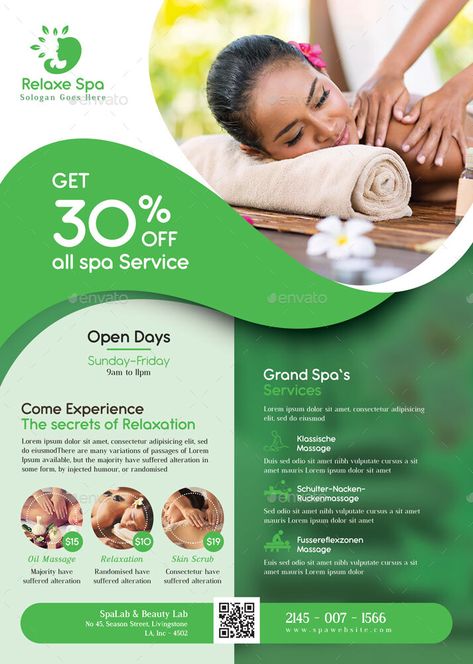 Massage Flyer Ideas, Massage Flyer Design, Spa Flyer Design, Massage Poster, Massage Flyer, Spa Banner, Spa Promo, Spa And Massage, Massage Marketing