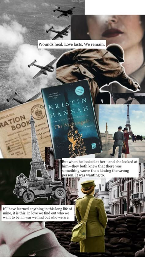 Nightingale Aesthetic, Nightingale Kristin Hannah, The Nightingale Kristin Hannah, Nightingale Book, The Nightingale, Kristin Hannah, Nightingale, Collage