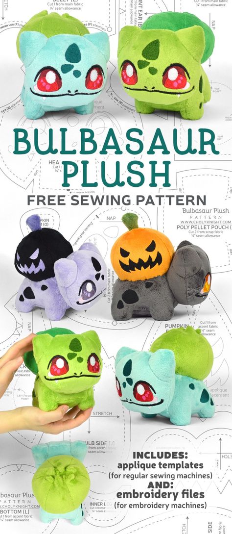 Cosplay Patterns Diy, Stuffie Sewing Patterns Free, Pokemon Stuffed Animals Diy, Sewing Hat Patterns Free, Sewing Animal Patterns Free, Sew Desu Ne Free, Free Bat Plush Sewing Pattern, Diy Stuffed Toy, Plush Clothes Pattern