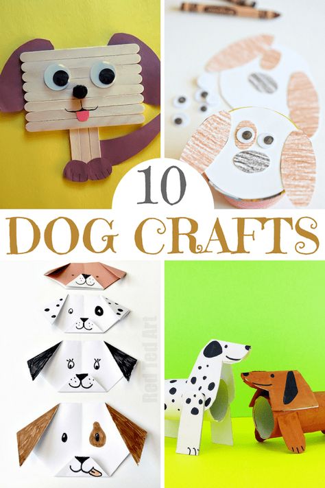 Dog Craft Ideas, Dog Crafts For Kids, Bookmarks Kids Craft, Dogs Crafts, Dog Craft, Animal Activities For Kids, May Crafts, Bookmark Craft, Puppet Crafts