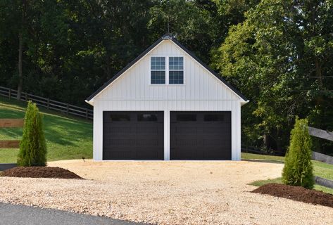 Free Standing Garage Ideas, 2 Stall Garage Ideas, 2 Car Detached Garage Ideas, Large Detached Garage, Garage With Room Above, Diy Garage Plans, Detached Garage Ideas, Garage Building Plans, Freestanding Garage