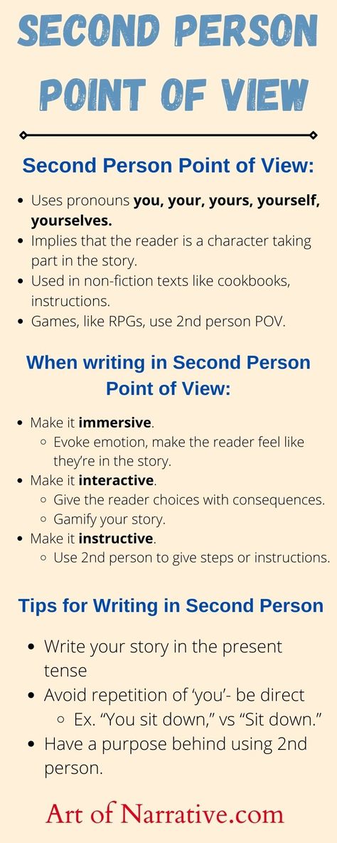 Learn what is second person point of view. Find examples of second person point of view, and discover how to write 2nd person POV!
 #writing #fictionwriting #howtowriting #writingtips Pov Writing, First Person Pov, First Person Point Of View, Writing A Book Outline, Fiction Text, First Person Writing, Writing Motivation, Starting Line, Writing Inspiration Prompts