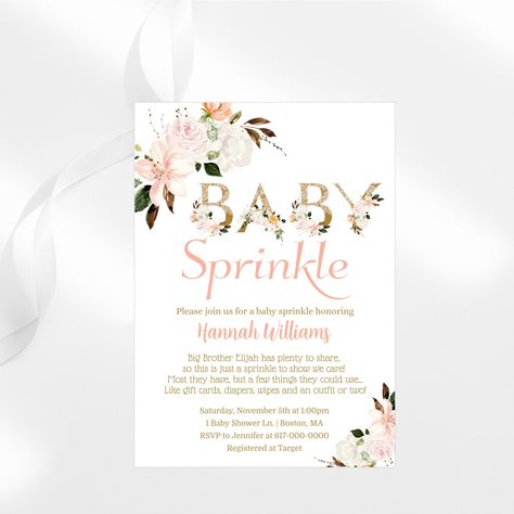 Sprinkle Invitation Wording, Baby Shower Sprinkle Theme, Sprinkle Shower Invitations, Baby Sprinkle Invitations Wording, Baby Sprinkle Theme, Sprinkle Baby Shower Invitations, Sprinkle Ideas, Sprinkled With Love, Baby Sprinkle Invitations