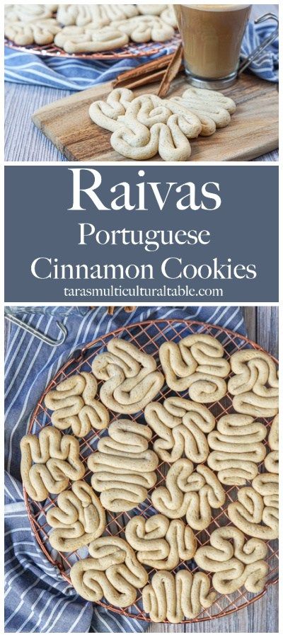 Raivas (Portuguese Cinnamon Cookies) - Tara's Multicultural Table #recipe #raivas #portugal #portuguese #cinnamon #cookie #cookies #dessert Portuguese Biscoitos Recipe, Cinnamon Cookies Recipe, Cinnamon Cookies Recipes, Portuguese Dessert Recipes, Portuguese Sweet Bread, Brazilian Desserts, Portuguese Desserts, Cinnamon Cookies, Delicious Cookie Recipes