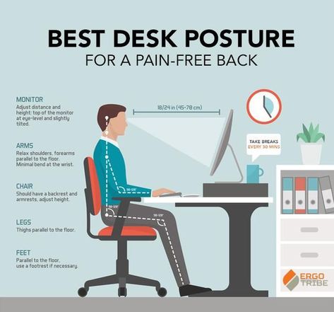 Best Desk Posture to protect your neck, back and arms. Organisation, Workplace Ergonomics, Desk Posture, Proper Sitting Posture, Office Ergonomics, Office Safety, Office Health, Ram Navami, Today Tips