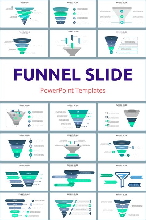 Funnel PowerPoint Slide Templates - creative design business presentation templates in PowerPoint. Ready template, easy to edit. #Funnel #PowerPoint #Design #Creative #Presentation #Slide #Infographic #Template Ppt Infographic Design, Sales Funnel Template Design, Funnel Design Ideas, Business Infographic Templates, Funnel Infographic, Business Model Template, Sales Funnel Design, Powerpoint Slide Templates, Keynote Design