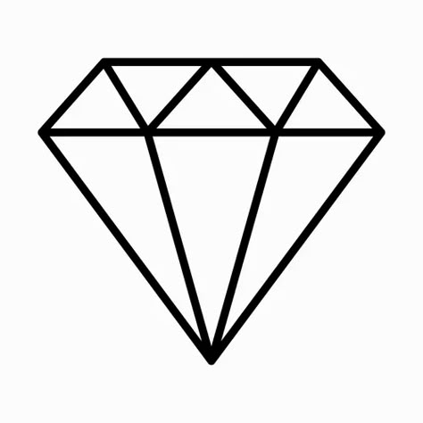 Diamond Outline, Diamond Party, Diamond Tattoos, Diamond Drawing, Denim And Diamonds, Geometric Drawing, Embroidery Jewelry, Tattoo Stencils, Geometric Art