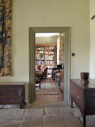 Modern Victorian Interior Design, Flagstone Floor, Old English Manor, Modern Victorian Interiors, Craftsman Interior Design, Victorian Interior Design, Earthy Greens, Craftsman Interior, Radiators Modern