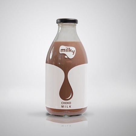 Milky Chocolate, Choco Milk, Milk Design, Symmetrical Balance, Packaging Bottle, Milk Brands, Milk Packaging, Drinks Packaging Design, Bottle Design Packaging