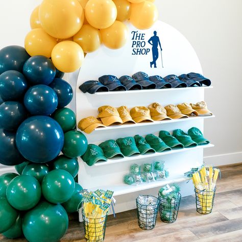 Such a cute #masters themed first birthday party 🎂⛳️ Planning @astephenssoiree Photos @elizabethbrookephotography . . . . . . #masterstheme #goldtheme #holeinone #holeinonetheme #golf #firstbirthday #eventplanning #photography #balloondecor #eventplanner #acrylicsignage #acrylicsigns #fyp Master Themed Birthday Party, Hole In One Themed Birthday, Golf Backdrops, Golf Birthday Party Decorations, Golf Party Backdrop, Masters First Birthday, Mastered His First Year Party, Masters 1st Birthday Party, Golf Themed Baby Shower Ideas