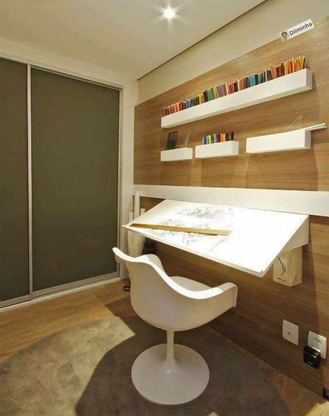 Minimalist Home Office, Art Studio Room, Studio Room, Trendy Home, A Desk, Studio Space, Home Office Design, Home Office Furniture, The Room