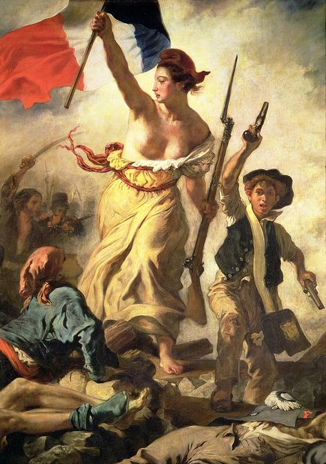 Delacroix Paintings, Liberty Leading The People, Revolution Art, Eugène Delacroix, French History, Louvre Paris, Louvre Museum, French Revolution, Old Paintings