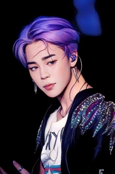 Jimin Art Fanart, Jimin Animated, Jimin Anime, Bts Anime, Jimin Selca, Taehyung Fanart, Jimin Fanart, Digital Portrait Art, Kpop Drawings