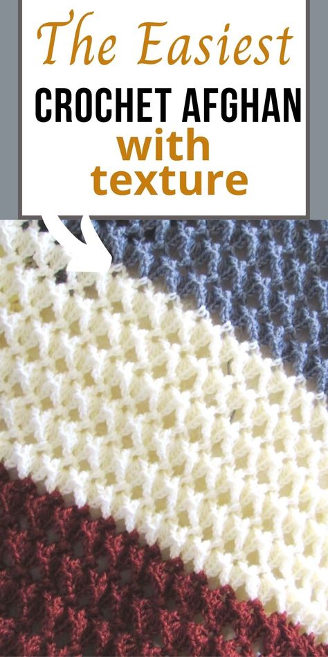 Do you love crochet blanket patterns that are quick to work up? Then you will love this 3D stitch afghan. The tutorial is easy enough for beginners and has a video tutorial for the stitch used. #crochetblanket, #crochetafghan, #crochet, #freecrochetpattern, #crochetbabyblanket Crocheted Throws, Easy Crochet Afghan, Baby Shawls, Crocheting Blanket, Crochet Pacifier, Quick Crochet Blanket, Motifs Afghans, Modern Haken, Crochet Waffle