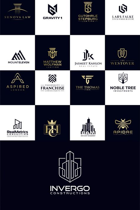 I will design a modern minimalist upscale logo for your business Modern Minimalist Logo Ideas, Logo Design Masculine, Masculine Logo Design Inspiration, Black White Gold Logo Design, Masculine Logo Design, Upscale Logo, Modern Monogram Logo Initials, Law Firm Logo Branding, Masculine Logo