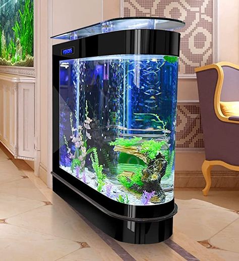 $2,599.00 Black Fish Tank 124Gal LED Aquarium Kit Upright Fish Tank Large Glass Fishbowl Glsaa Bar for Patios Living Office Room and Kitchen Black Fish Tank, Luxury Living Room Inspiration, Acrylic Aquarium, Glass Fish Bowl, Black Fish, Led Aquarium, Nature Aquarium, Aquarium Design, Aquarium Decor