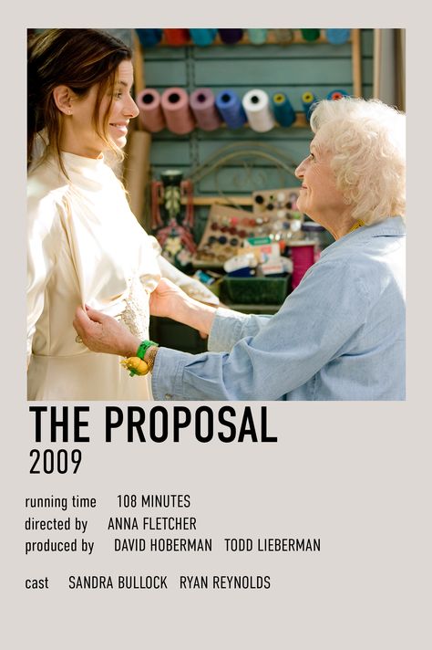 The Proposal Movie Poster, The Proposal Movie, The Proposal 2009, Film Action, Rom Coms, Posters Movie, Mini Posters, Romantic Comedies, Polaroid Posters