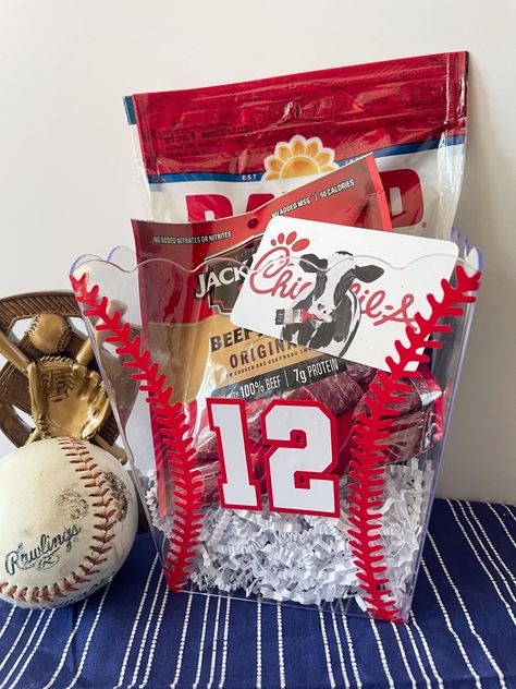 Baseball gift basket