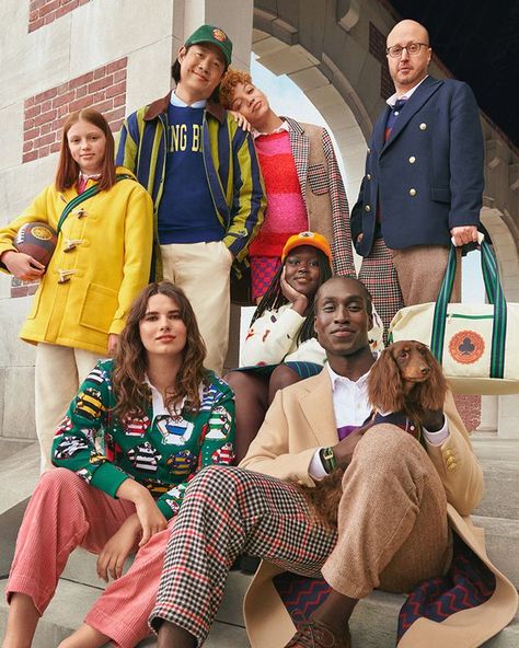 a group of models pose together wearing the new target x rowing blazers collection Target Fashion, Fruit Costumes, Long Sleeve Rugby Shirts, Burgundy Mini Dress, Rowing Blazers, Best Wedding Guest Dresses, Plaid Throw, Preppy Girl, Fashion Fall