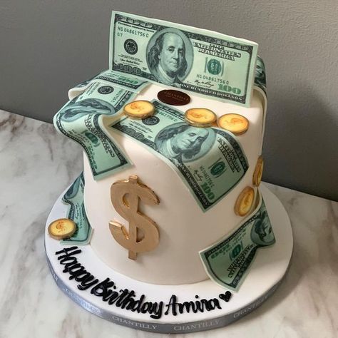 Mary Shane Delos Reyes on Instagram: "#money #cake #dollarbills #gold #coin #birthday #cakedesign #cakesofinstagram" Dollar Bill Cake, Money Birthday Cake, Cake Design For Men, Cake Designs For Kids, Cake For Boyfriend, 20 Birthday Cake, 25th Birthday Cakes, Birthday Cake For Husband, Cake For Husband