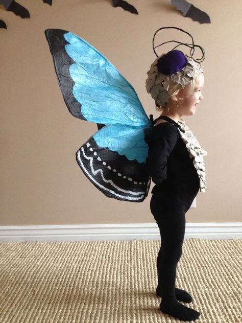 The {Paper} Butterfly Costume : 5 Steps (with Pictures) - Instructables Toddler Butterfly Costume, Diy Butterfly Costume, Butterfly Halloween Costume, Butterfly Wings Costume, Butterfly Halloween, Bug Costume, Butterfly Costume, Diy Kostüm, Diy Butterfly