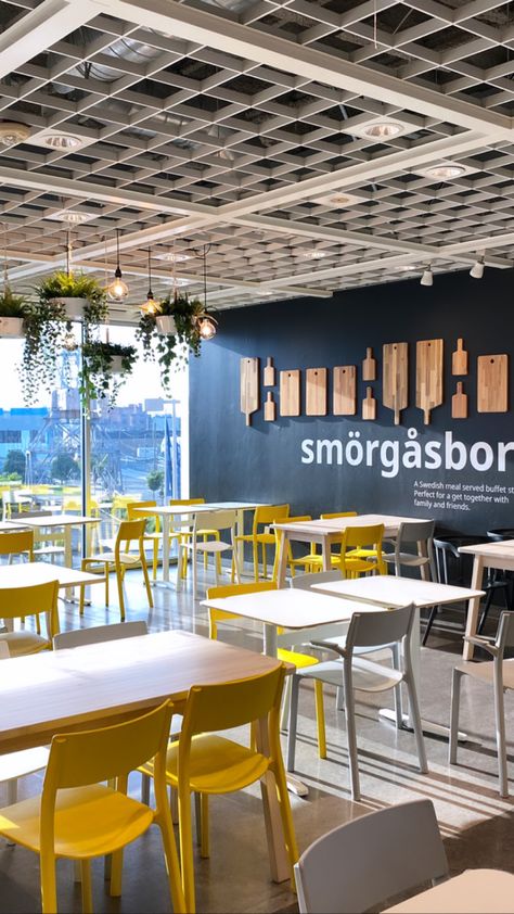 Ikea Restaurant Interior Design, Best Cafe Design, Ikea Restaurant, Office Canteen, Cafe Furniture, Modern Office Design, Cupboard Design, Cafe Interior Design, Cool Cafe