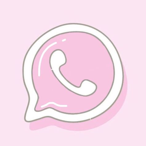 Apps Kawaii, Whatsapp Logo, Android Icons, Kawaii App, Mobile App Icon, App Store Icon, Zestaw Ikon, Icons Pink, Android Theme