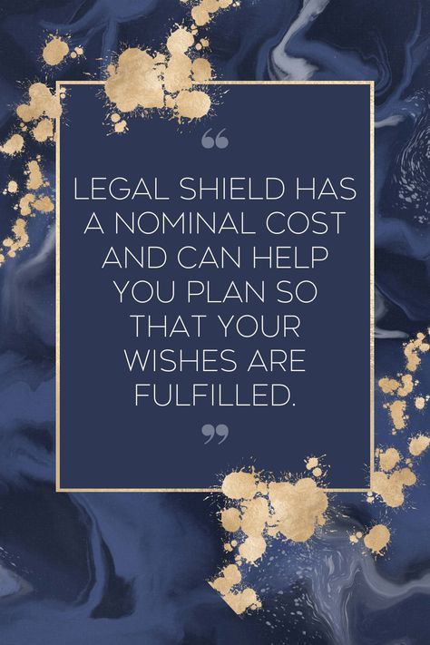 Do you have a will or trust? If not, Legal Shield should be your first thought. Years ago my husband and I hired a lawyer to prepare our trust and wills. It was in the $1,000's. When we learned about Legal Shield, we signed up to "test" to see if it was any good. We just had our trust and will updated. It costs around $30 a month. The peace of mind is priceless. Make sure your wishes are upheld. Legal Shield, Benefit Of The Doubt, The Peace, You Never Know, Peace Of Mind, Lawyer, A Month, My Husband, You Never