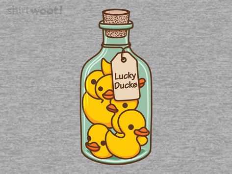 One Lucky Duck, Lucky Ducks, Duck Tattoos, Bottle Tattoo, Cricut Baby, Acrylic Markers, Duck Art, Clay Crafts Air Dry, Grey Style