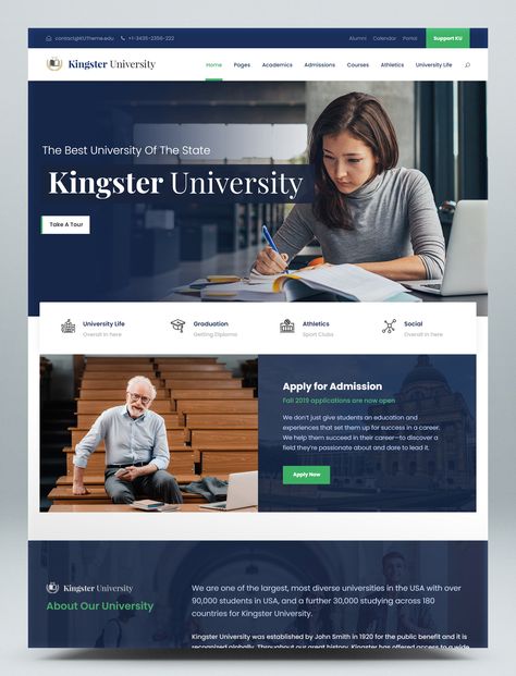 Education HTML Website Template Insurance Website, College Website, Minimalist Theme, Email Marketing Design Inspiration, Website Examples, Html Website, Webdesign Inspiration, Html Website Templates, Free Website Templates