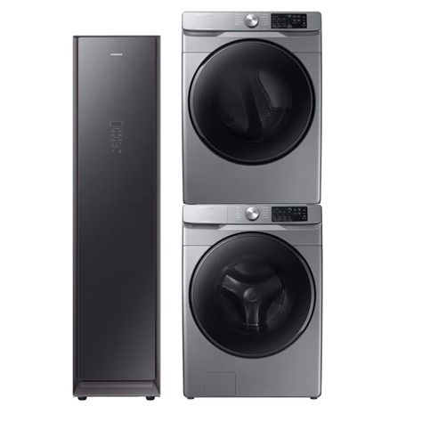 Explore samsung samsung front-load steam laundry pair with air dresser in the washer & dryer sets section of Lowes.com Airdresser Samsung, Samsung Washer And Dryer Champagne, Samsung Laundry, Samsung Washing Machine And Dryer, Samsung Washing Machine Best Buy, Washer Dryer Set, Samsung 5.0 Washer, Washer Dryer, Laundry Machine