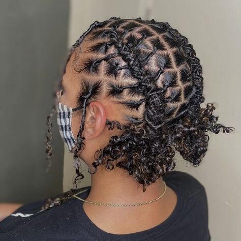 Short Locs Hairstyles Two Buns, Loc Styles For Females, Female Short Loc Styles Black Women, Coil Locs Style, Short Coil Locs Hairstyles, Braid Back Loc Styles, Loc Styles Two Low Buns, Starter Locs Styles Barrel Twist, Loc Styles To The Back