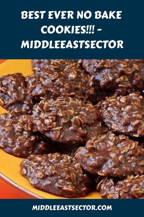 Best Ever NO BAKE Cookies!!! - middleeastsector https://middleeastsector.com/best-ever-no-bake-cookies/ No Back Cookies, Homemade Chocolate Chip Cookies Recipe, Best No Bake Cookies, Oatmeal No Bake Cookies, Forgotten Cookies, Easy No Bake Cookies, Chocolate No Bake Cookies, Best Peanut Butter Cookies, Chocolate Oatmeal Cookies