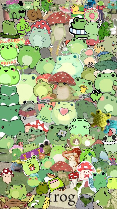 @warnere30 #froggy!!!! Cute Froggy, Froggy Wallpaper, Cute Froggy Wallpaper, Cute Cottage Core Wallpapers, Frog Wallpaper Aesthetic, Frog Phone Wallpaper, Cute Frog Wallpaper, Frog Asthetic Wallpers, Frog And Mushroom Wallpaper