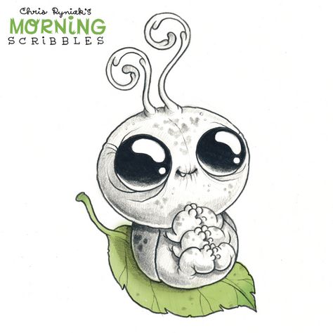 Chris Ryniak - Morning Scribbles #730: Baby Beetle Bug! Morning Scribbles, Chris Ryniak, Cute Monsters Drawings, Doodle Monster, Valentines Day Drawing, Arte Doodle, Monster Drawing, Images Kawaii, Halloween Drawings