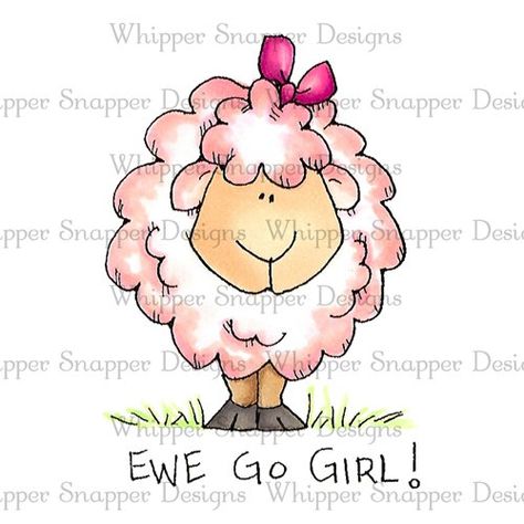 Whipper Snapper Designs, Sheep Cards, Sheep Crafts, Sheep Art, Go Girl, Cute Sheep, A Sheep, Rock Crafts, Watercolor Cards