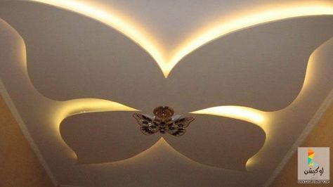 Modern Gypsum Ceiling Design Ideas For Your Home - Engineering Discoveries Butterfly Ceiling Design, Butterfly False Ceiling Design, Pop False Ceiling Design For Bedroom, Best False Ceiling Designs For Bedroom, Butterfly Ceiling, Gypsum Ceiling Design, False Ceiling Bedroom, Ceiling Design Ideas, Pvc Ceiling Design