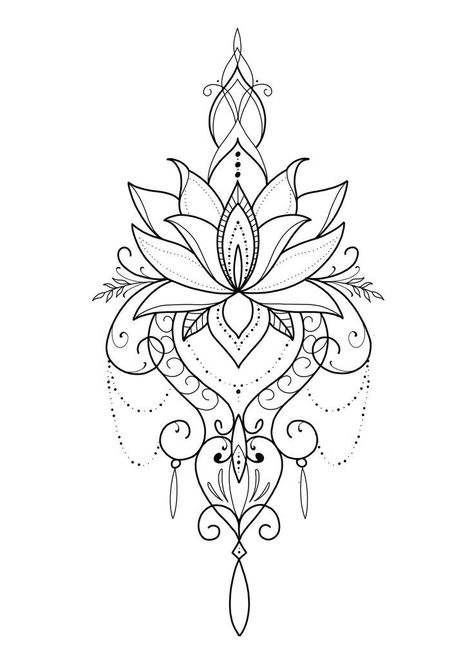 Lunar Tattoos For Women, Mandala Tattoo Design Women Hand, Flower Tattoo Patchwork, Mandala Tattoo Ideas For Women, Lotus Flower Back Tattoo, Mandala Tattoo Design Women, Tattoo Stencils For Women, Tattoo Ideas For Men Back, Minimalist Tattoo Back