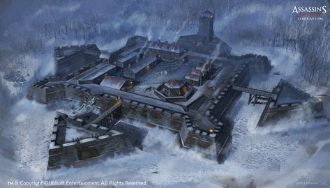 ArtStation - New York Outskirts / Fort Concept, Eddie Bennun Castle Layout, Star Fort, Base Building, Concept Art World, Fantasy Concept, Rpg Map, Landscape Concept, Fantasy City, Fantasy Castle