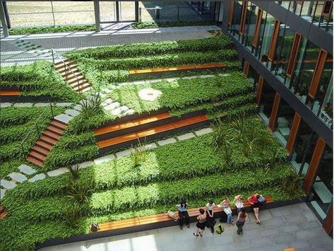 Roof Garden Design at Biological Institutes of Dresden University of Technology by Gerber Architekten.: Ramp And Stairs Architecture, Ramp Stairs, Landscape Stairs, Landscape Steps, Roof Garden Design, Stairs Architecture, Outdoor Stairs, Landscape Design Plans, Landscape Architecture Design