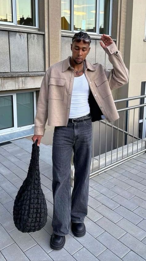 Smart Casual Men Outfit Street Style, Formal Mens Fashion Classy, Vintage School Outfits, Denim Summer Outfits, Winter Outfit 2023, Formal Streetwear, Aesthetic Fall Outfit, Smart Casual Menswear, Trendy Boy Outfits