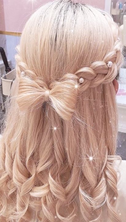 Cute Prom Hairstyles, Long Bridal Hair, Hair Puff, Fairy Hair, Kawaii Hairstyles, Princess Hairstyles, Fancy Hairstyles, Hair Color Trends, Aesthetic Hair