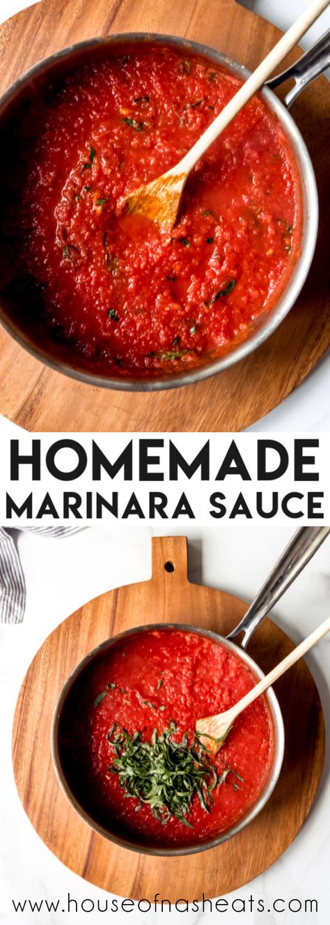 Marinara Sauce With Canned Tomatoes, Pasta Sauce From Crushed Tomatoes, Easy Red Pasta Sauce, Homemade Tomato Pasta Sauce, Tomato Marinara Sauce, Marinara Pasta, Homemade Marinara Sauce, Pasta Sauce Homemade, Marinara Sauce Homemade